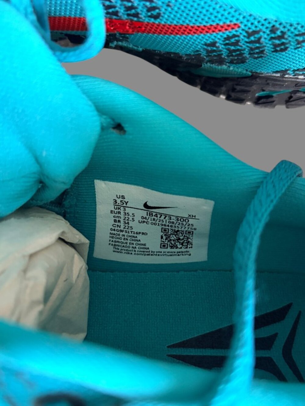 Nike Ja 3 Scratch 3.0 GS Turbo Green Basketball Shoes Size 3.5Y w/ Box - Picture 5 of 9